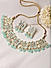 Fida Ethnic Gold Plated Baby Blue Stones and Kundan Studded Enamel Necklace Set For Women