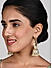 Fida Ethnic Gold Plated Pearl Hoop with Hanging jumki Earrings For Women
