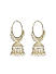 Fida Ethnic Gold Plated Pearl Hoop with Hanging jumki Earrings For Women