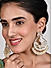 Fida Gold Plated Pearl Kundan Chandbali Earrings  For Women