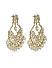 Fida Gold Plated Pearl Kundan Chandbali Earrings  For Women