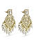 Fida Ethnic Gold Plated Pearlss & Kundan Studded Drop Earrings For Women