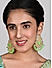 Fida Ethnic Gold Plated Green beads Filigree Chandbali Earrings For Women