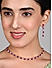 Fida Luxurious RoseGold Plated American Diamonds & Pink Stone Studded Choker Neckalce Set For Women
