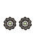 FIDA Ethnic Silver Plated Yellow Stoned Stud Earring for Women