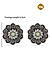 FIDA Ethnic Silver Plated Yellow Stoned Stud Earring for Women