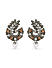 FIDA Ethnic Silver Plated Orange Beaded Drop Earring for Women