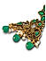 FIDA Ethnic Gold Plated Green Meenakari Kundan Pearl Drop Earring for Women