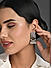 FIDA Ethnic Silver Plated Ruby Beaded Jhumka Earring for Women