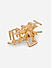 Gold Plated Metal Happy Claw Clip 