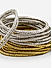 Set Of 20 Gold & Silver Glitter Rubber Band