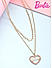 Barbie™ Limited Edition  Pink  Stone Studded Heart Shape Charm Necklace