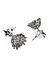 Ghungroo Silver Plated Oxidised Star Jhumka Earring
