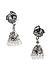 Pearls Silver Plated Peacock Jhumka Earring