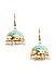 Pastel Blue Enamelled Beads Gold Plated Jhumka Earring