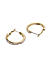 White Beads Gold Plated Classic Hoop Earring