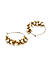 White Pearls Gold Plated Hoop Earring