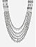 FIDA Statement Silver Oxidised Ghunghru Multi Layered Necklace For Women