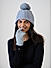 Grey Glove & Beanie Winter combo Set