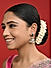 Fida Oxidised Silver Black Stone Studded Dome Jhumka Earring For Women