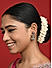 Fida Oxidised Silver Maroon Enamel Jhumka Earring For Women
