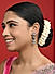Fida Oxidised Silver Triple layer Navy Enamel Jhumka Earring For Women
