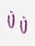 Toniq Beach Beaded Lilac Purple Hoop Earrings