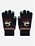 Navy Blue White Deer Embroidered Unisex Touch Screen Winter Gloves 