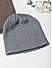 Grey Front Fold Ribbed Winter Beanie Caps 