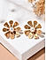 Pearl Gold Plated Floral Antique Stud Earring