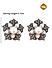 Stones Pearl Silver Plated Oxidised Floral Stud Earring 