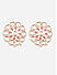 Pastel Pink Kundan Gold Plated Floral Stud Earring