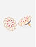 Pastel Pink Kundan Gold Plated Floral Stud Earring