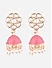 Pastel Pink Kundan Gold Plated Jhumka Earring 