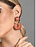 Pastel Red Gold Plated Antique Drop Earring 