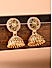 Grey Metal Beaded Gold Plated Antique Jhumka Earring 