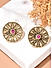 Pink Stone Gold Plated Oxidised Stud Earring 