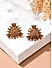 Brown Stones Rose Gold Plated Contemporary Antique Stud Earring 