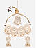 Kundan Pearls Gold Plated Floral Choker Set with Maangtikka