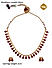Ruby Gold Plated Teardrop Temple Jewellery Set
