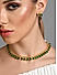 Emerald Gold Plated Teardrop Jewellery Set