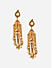 Offwhite Pearls Beads Gold Plated Multilayered Chained Jewellery Set