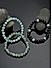 The Bro Code Mint & Black Set of 3 Beaded Bracelet For Men