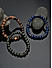 The Bro Code Set of 3 Black Navy & Brown Bold Bracelet for Men with Gold Detail