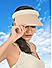 Women Pearl Pink Summer Beach Sun Visor Hat