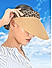 Women Tiger Print Tan  Beach Sun Visor Hat