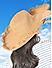 Women Tan Foldable Summer Beach Floppy  Hat