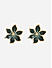 Green Floral Party Stud Earrings Women