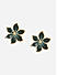 Green Floral Party Stud Earrings Women