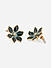 Green Floral Party Stud Earrings Women